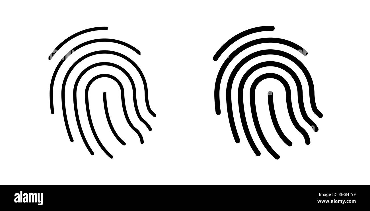 Finger print icon illustration. Pixel perfect vector graphics Stock Vector