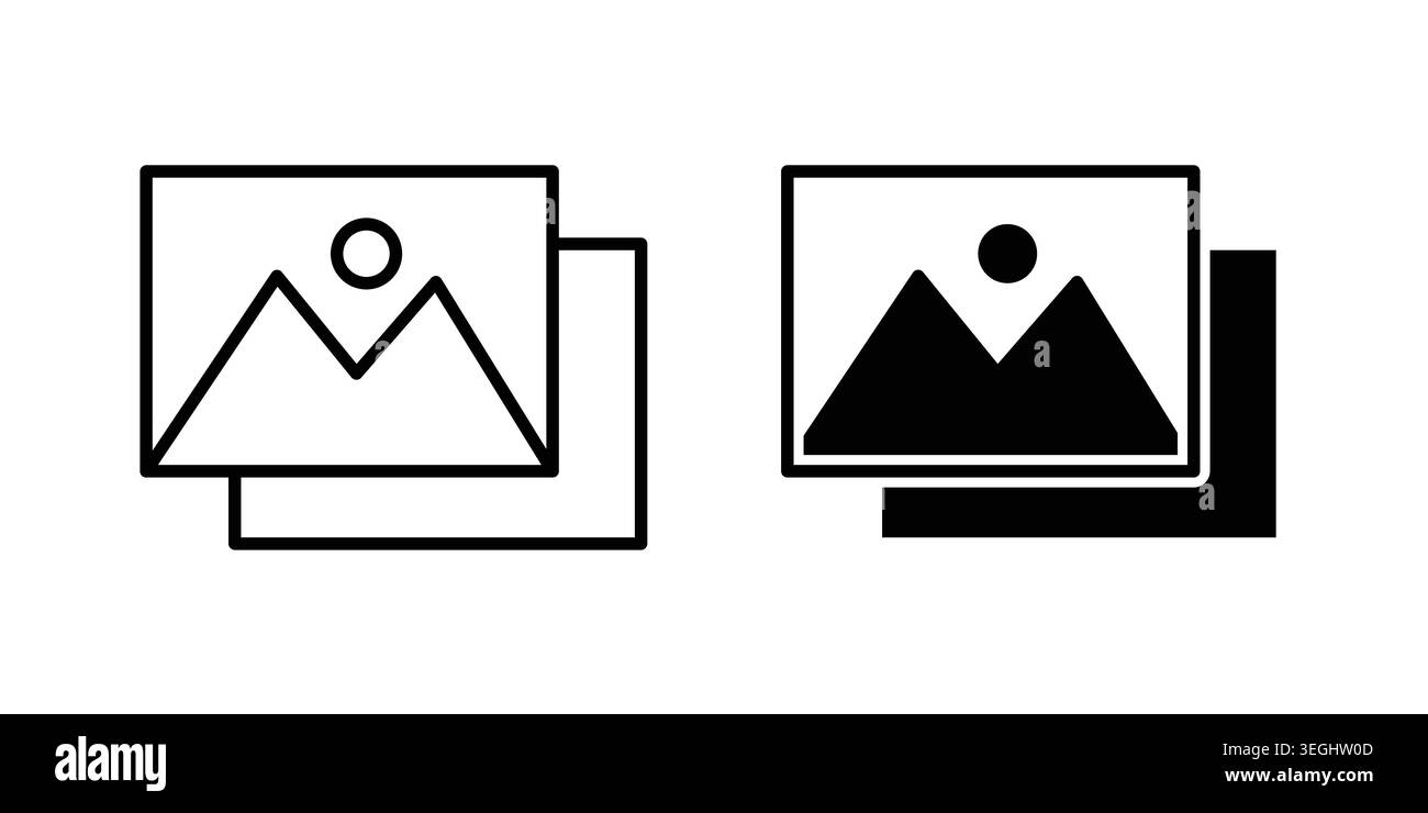 Gallery icon illustration. Pixel perfect vector graphics Stock Vector