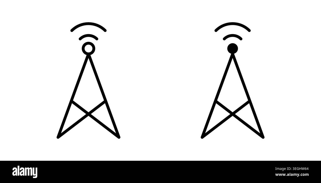 Antenna icon illustration. Pixel perfect vector graphics Stock Vector