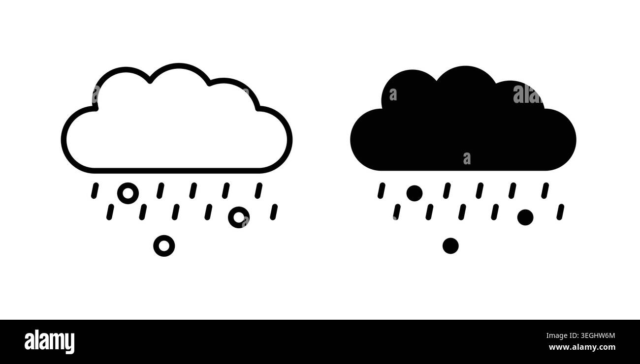 Hail icon illustration. Pixel perfect vector graphics Stock Vector