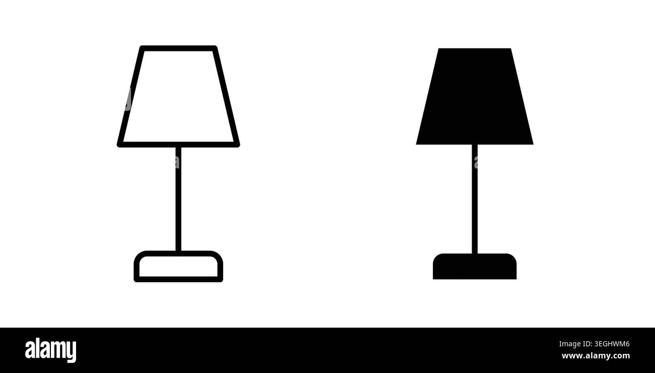 Lamp icon illustration. Pixel perfect vector graphics Stock Vector