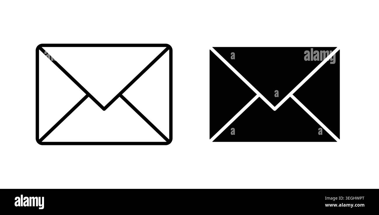 Mail icon illustration. Pixel perfect vector graphics Stock Vector