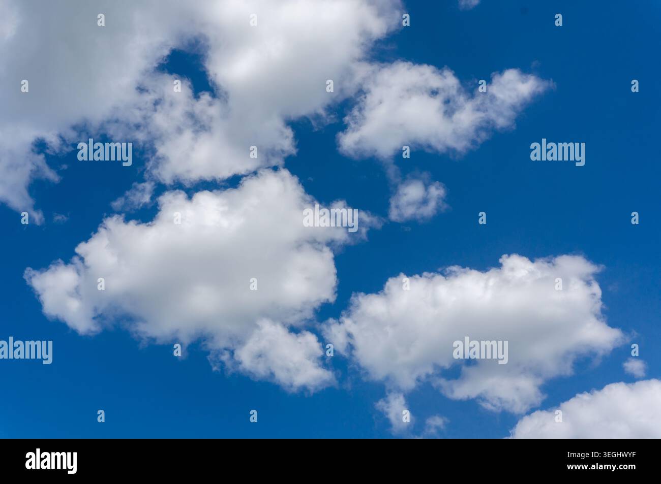 blue sky with white clouds Stock Photo