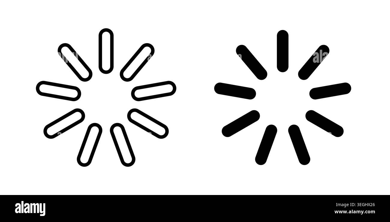 Loading icon illustration. Pixel perfect vector graphics Stock Vector