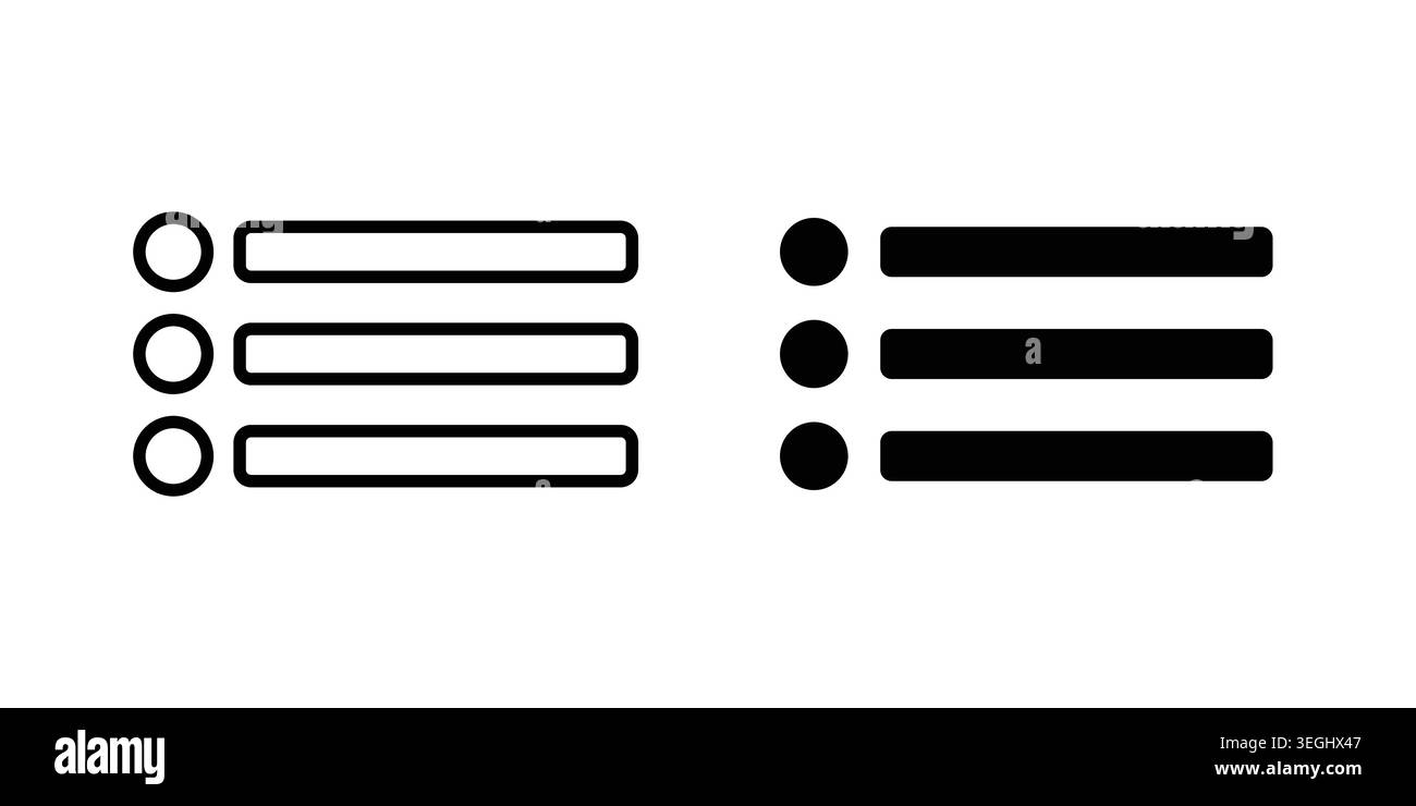 Menu icon illustration. Pixel perfect vector graphics Stock Vector
