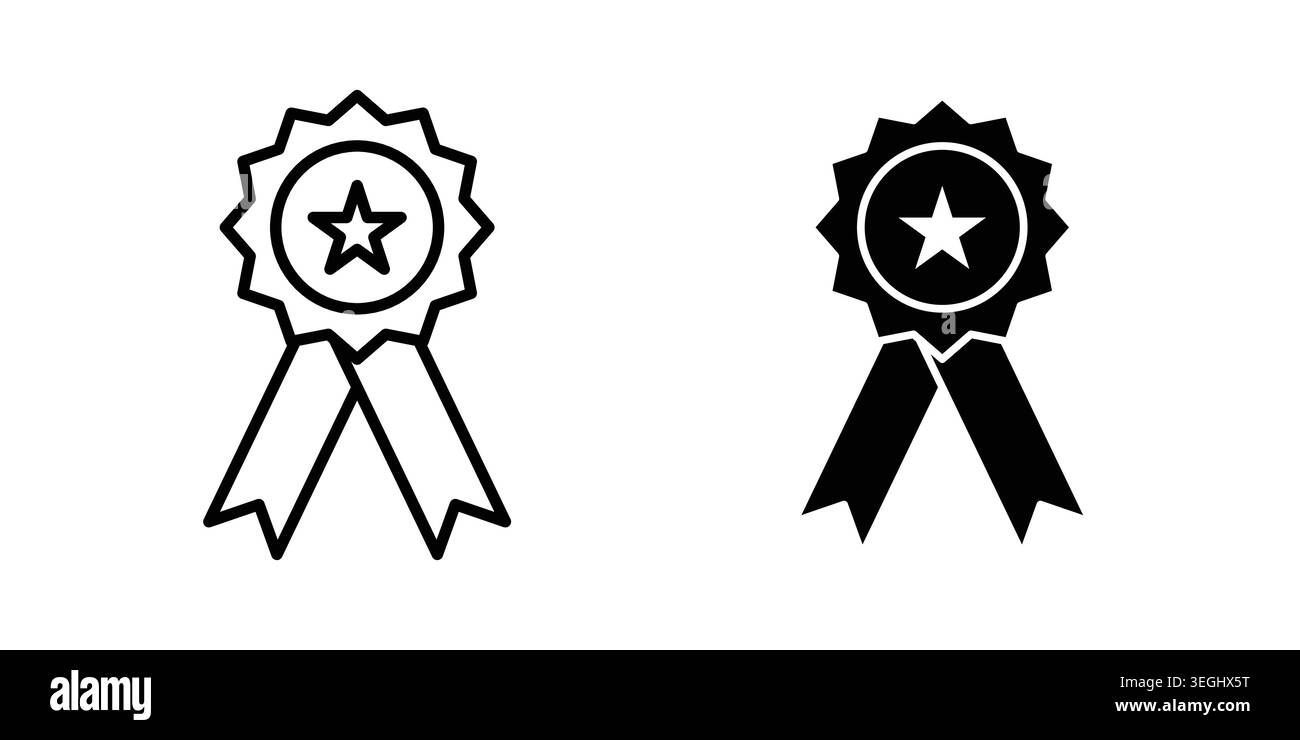 Medal icon illustration. Pixel perfect vector graphics Stock Vector