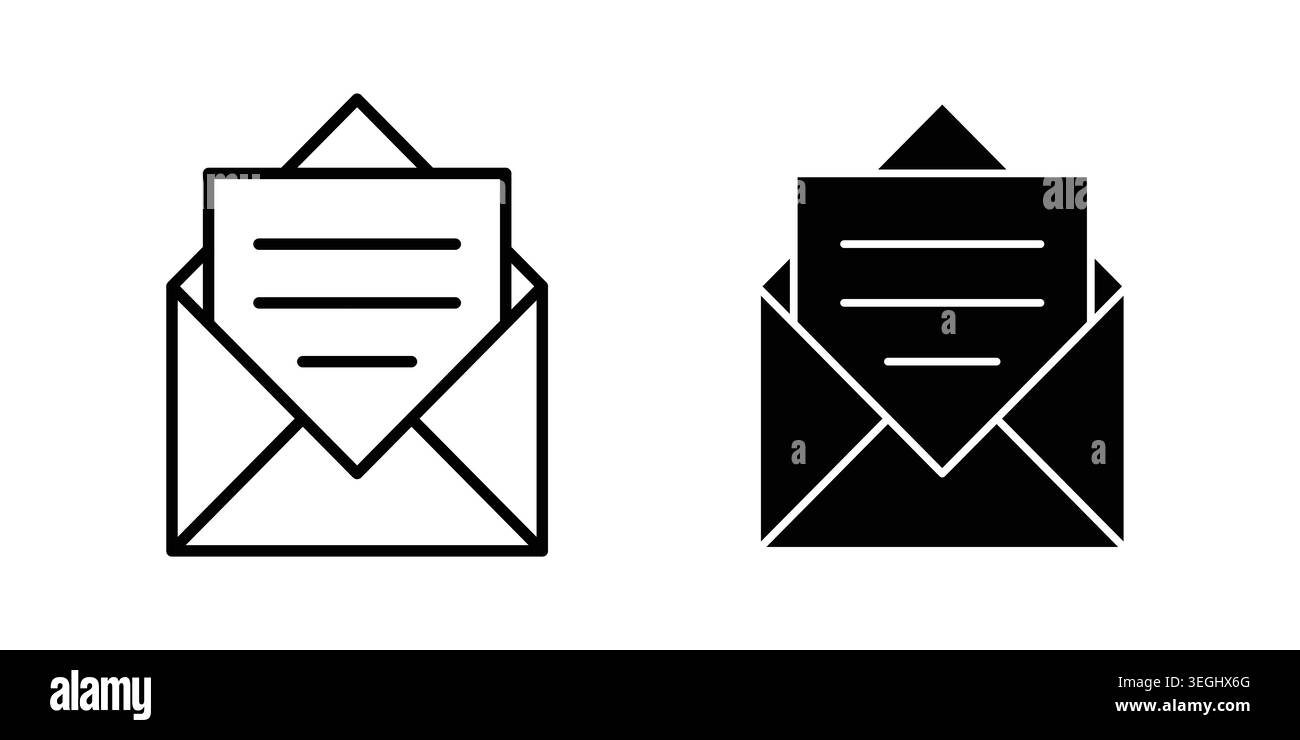 Newsletter icon illustration. Pixel perfect vector graphics Stock Vector