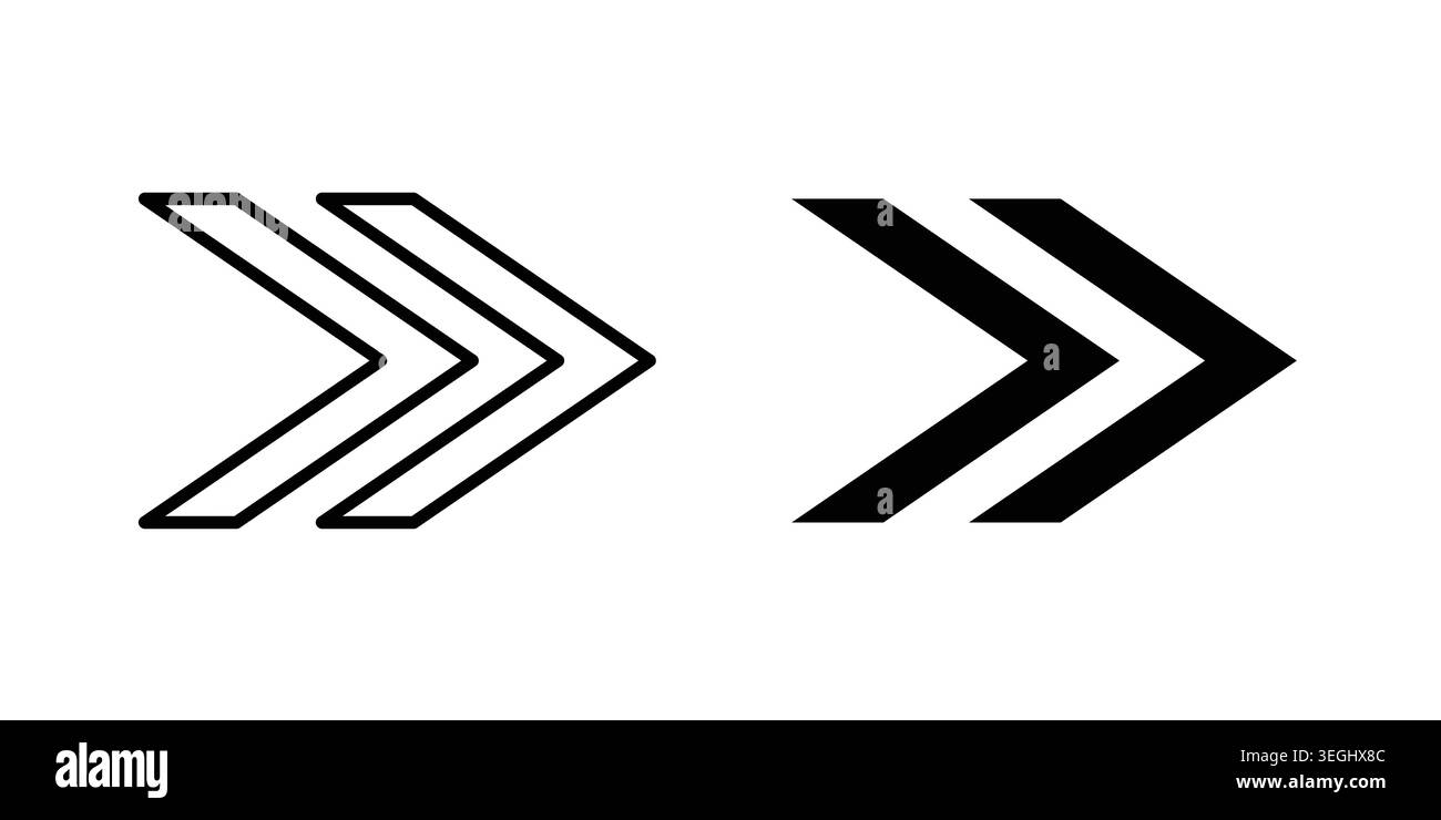 Next arrow icon illustration. Pixel perfect vector graphics Stock Vector