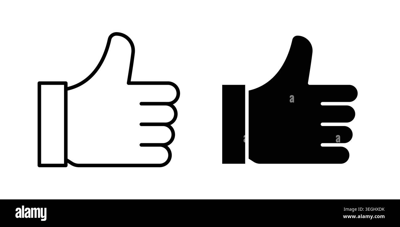 Like icon illustration. Pixel perfect vector graphics Stock Vector