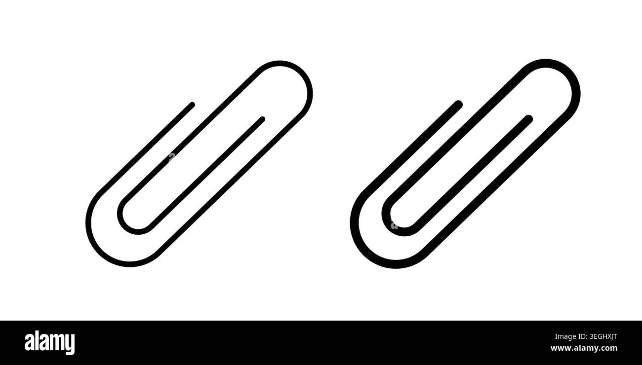 Paperclip icon illustration. Pixel perfect vector graphics Stock Vector