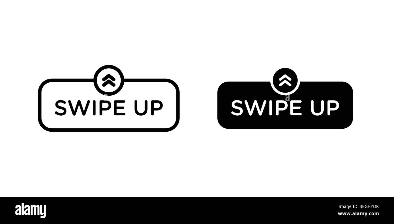 swipe up icon illustration. Pixel perfect vector graphics Stock Vector