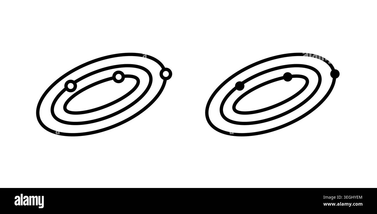 Space icon illustration. Pixel perfect vector graphics Stock Vector