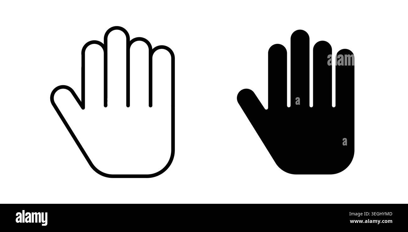 Stop icon illustration. Pixel perfect vector graphics Stock Vector