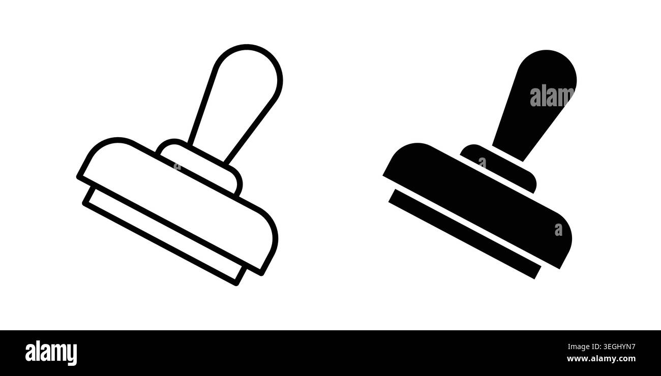 Stamp icon illustration. Pixel perfect vector graphics Stock Vector