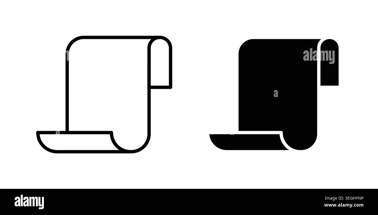 Scroll icon illustration. Pixel perfect vector graphics Stock Vector