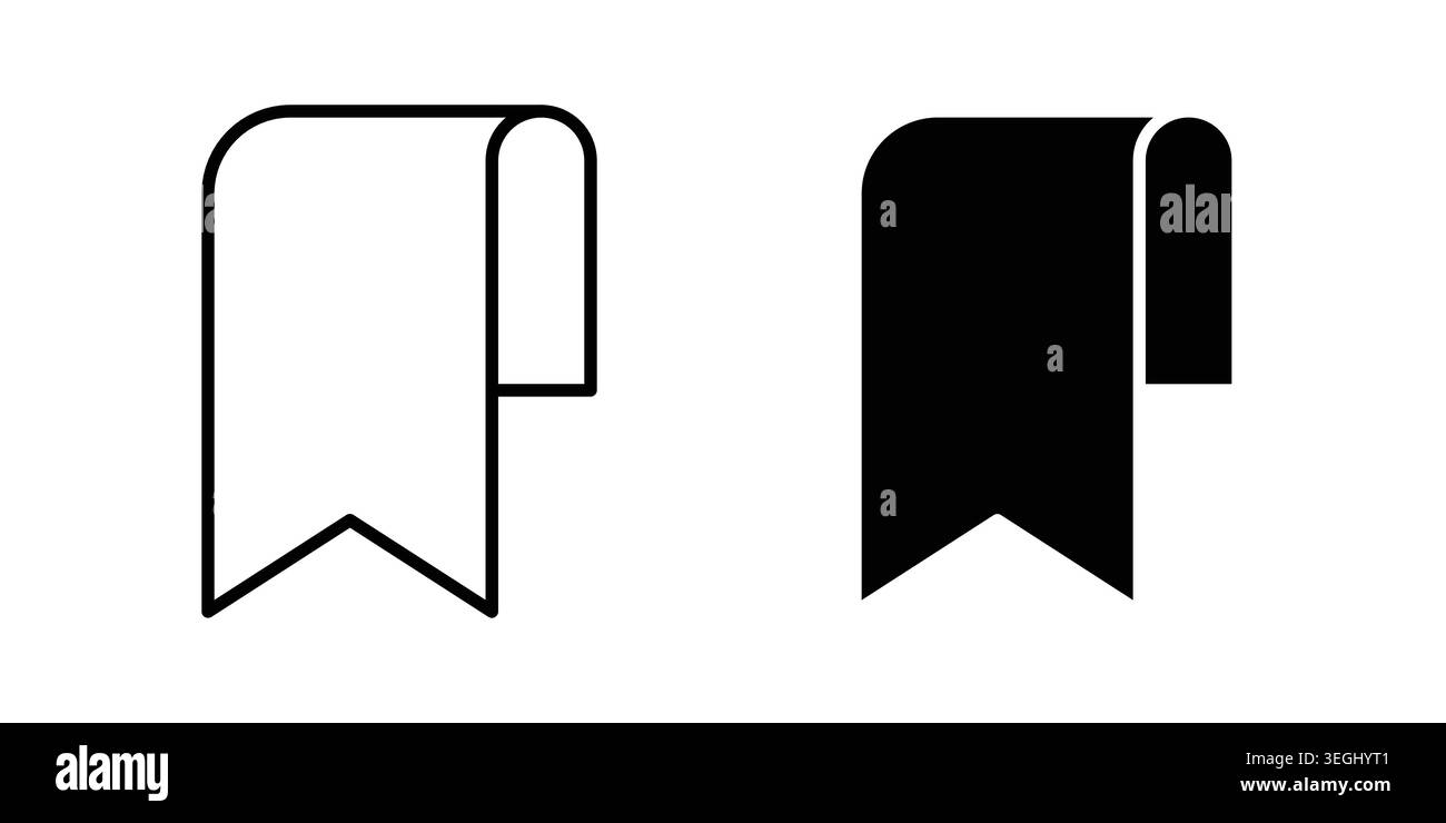 Bookmark icon illustration. Pixel perfect vector graphics Stock Vector