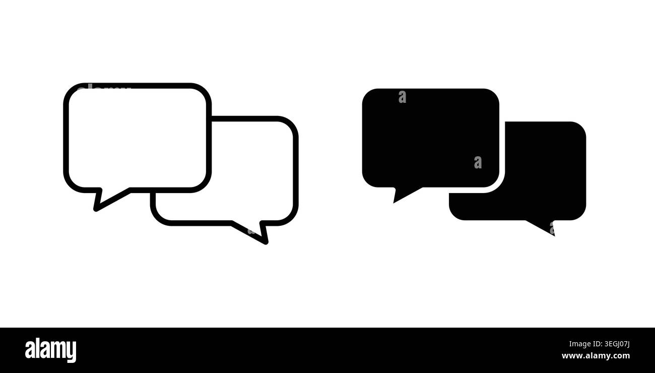 Talk bubble speech icon illustration. Pixel perfect vector graphics Stock Vector