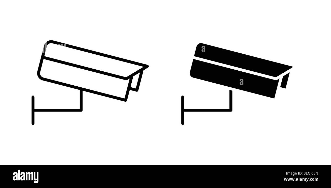 CCTV icon illustration. Pixel perfect vector graphics Stock Vector