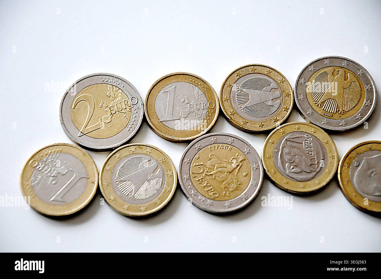 coppenhagen /Denmark/20 may 2026 / 2 Euro coin or currency in ...