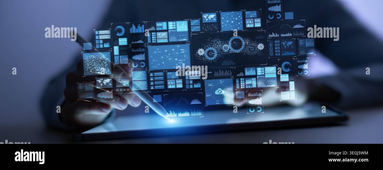 Cloud Analytics Infrastructure for Big Data and Business Intelligence. Stock Photo