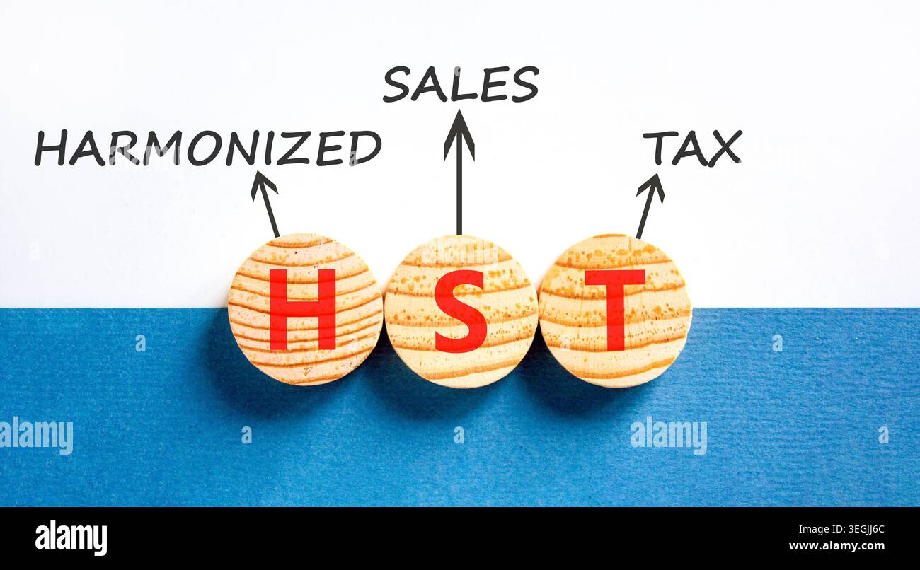 HST harmonized sales tax symbol. Concept words HST harmonized sales tax ...