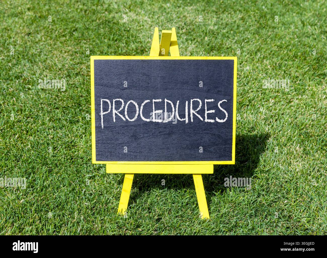 Procedures symbol. Concept word Procedures on beautiful black ...