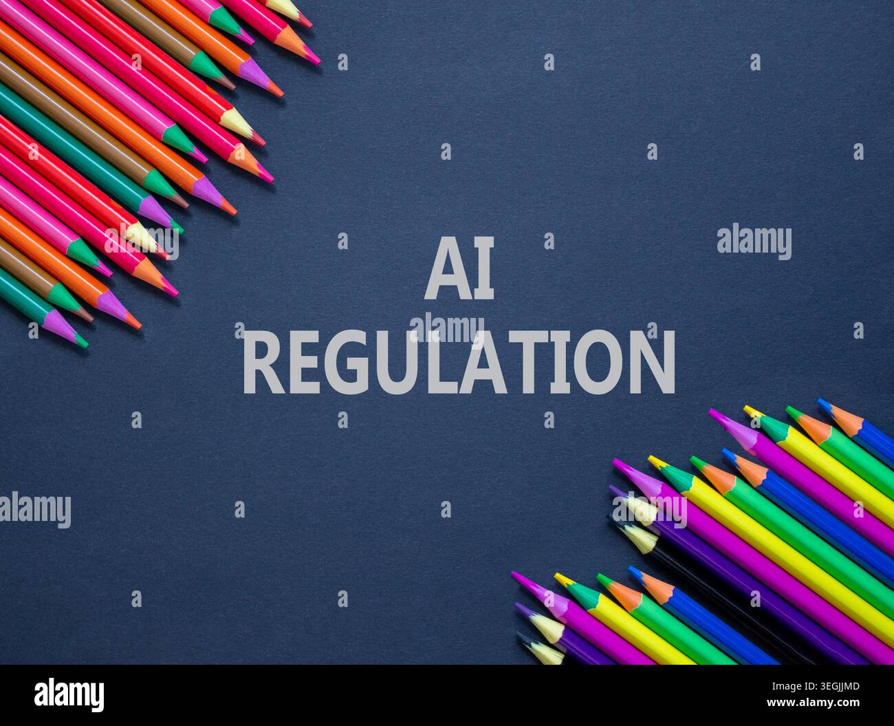 AI regulation symbol. Concept words AI artificial intelligence ...
