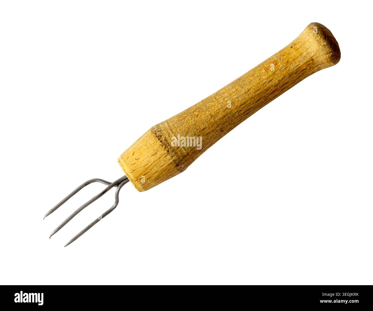 Trident, potatoes holder picker. Isolated on white background Stock Photo