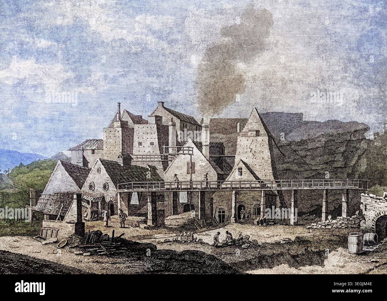 Blaenavon Ironworks, Blaenavon, Wales, UK, 1801 Stock Photo