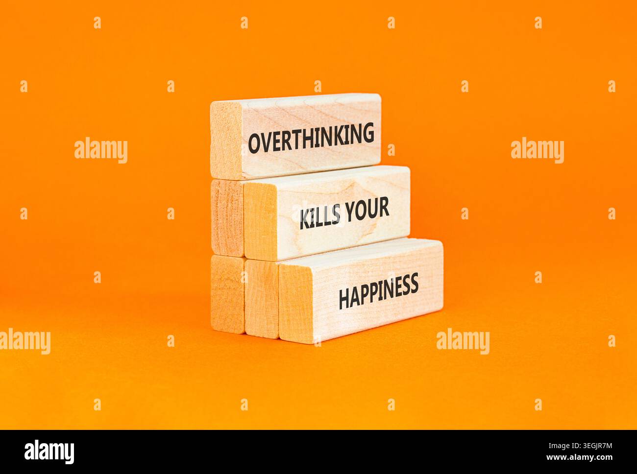 Overthinking kills your happiness symbol. Concept words Overthinking ...