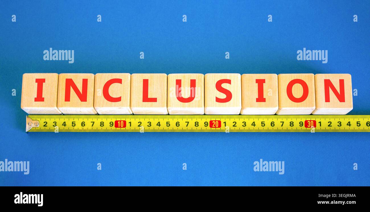 Inclusion symbol. Concept words Inclusion on beautiful wooden blocks ...