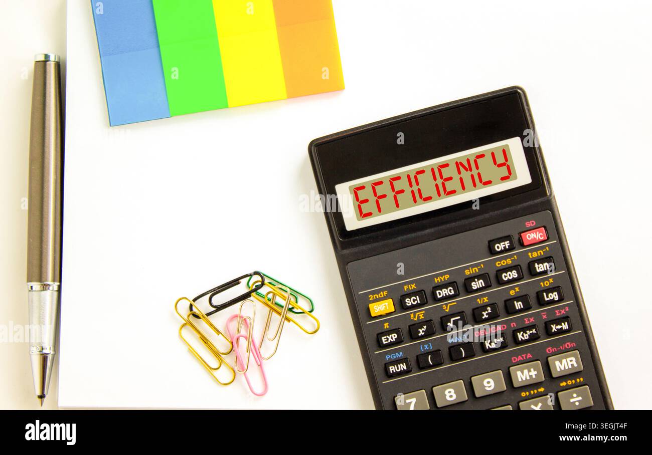 Efficiency symbol. Concept word Efficiency on beautiful black ...