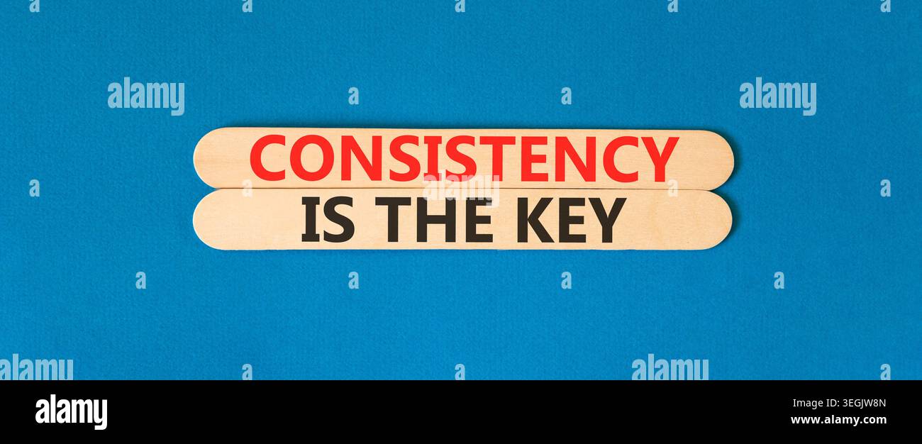 Consistency is the key symbol. Concept words Consistency is the key on ...
