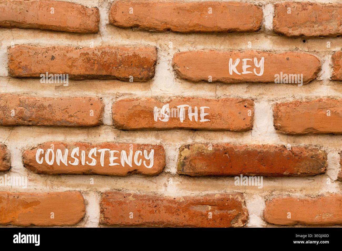 Consistency is the key symbol. Concept words Consistency is the key on ...
