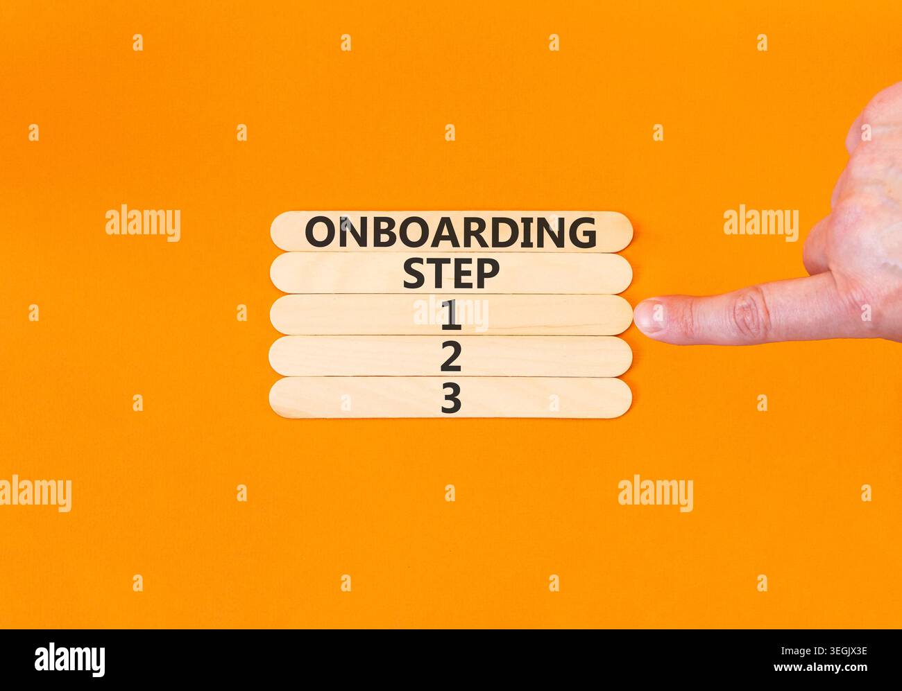 Time to step 1 onboarding symbol. Concept words Onboarding step 1 on ...