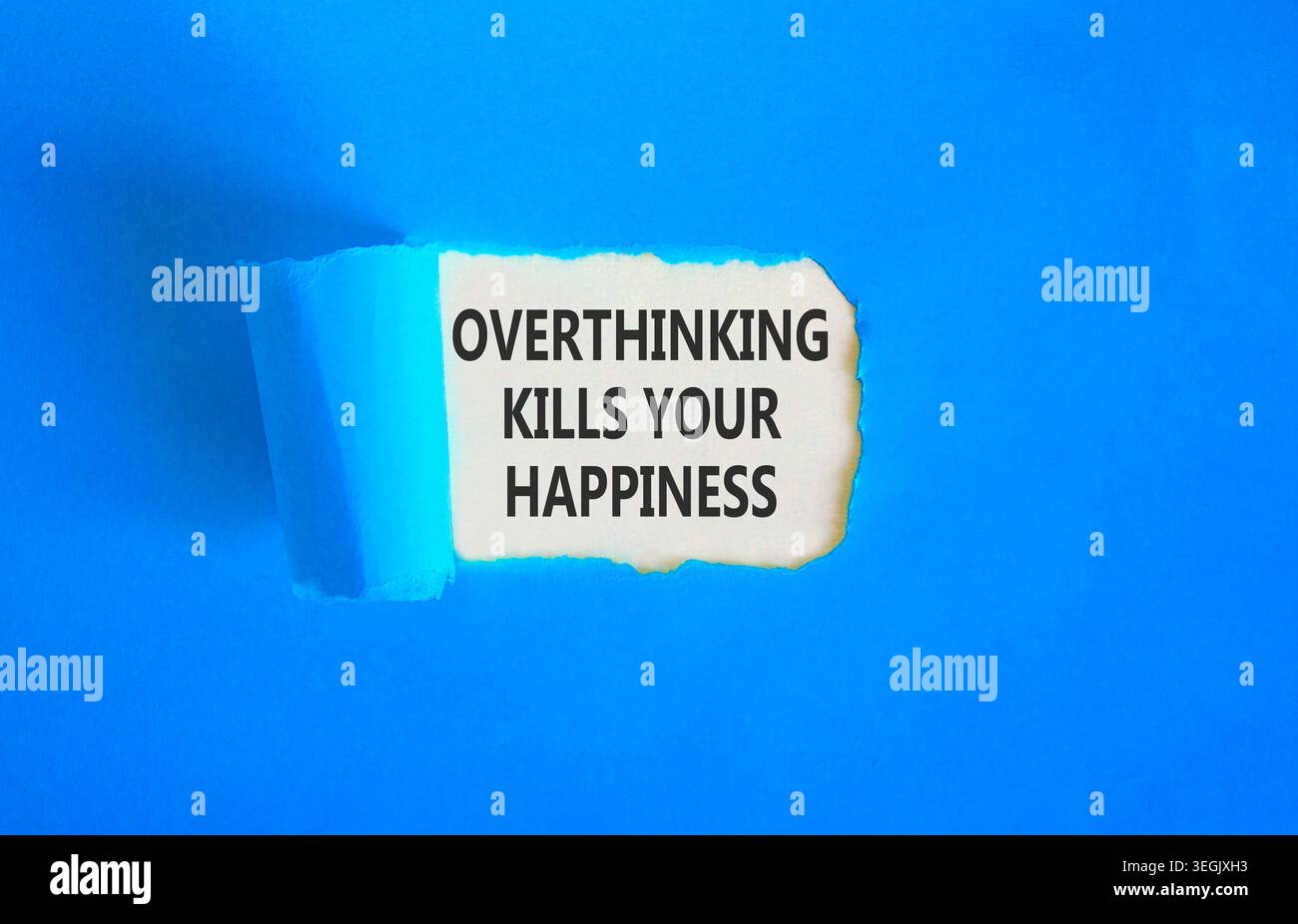 Overthinking kills your happiness symbol. Concept words Overthinking ...
