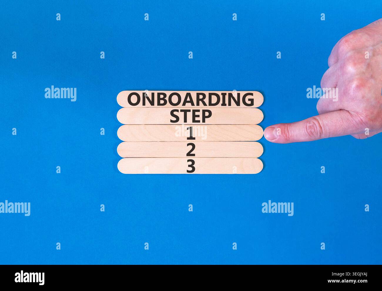 Time to step 1 onboarding symbol. Concept words Onboarding step 1 on ...