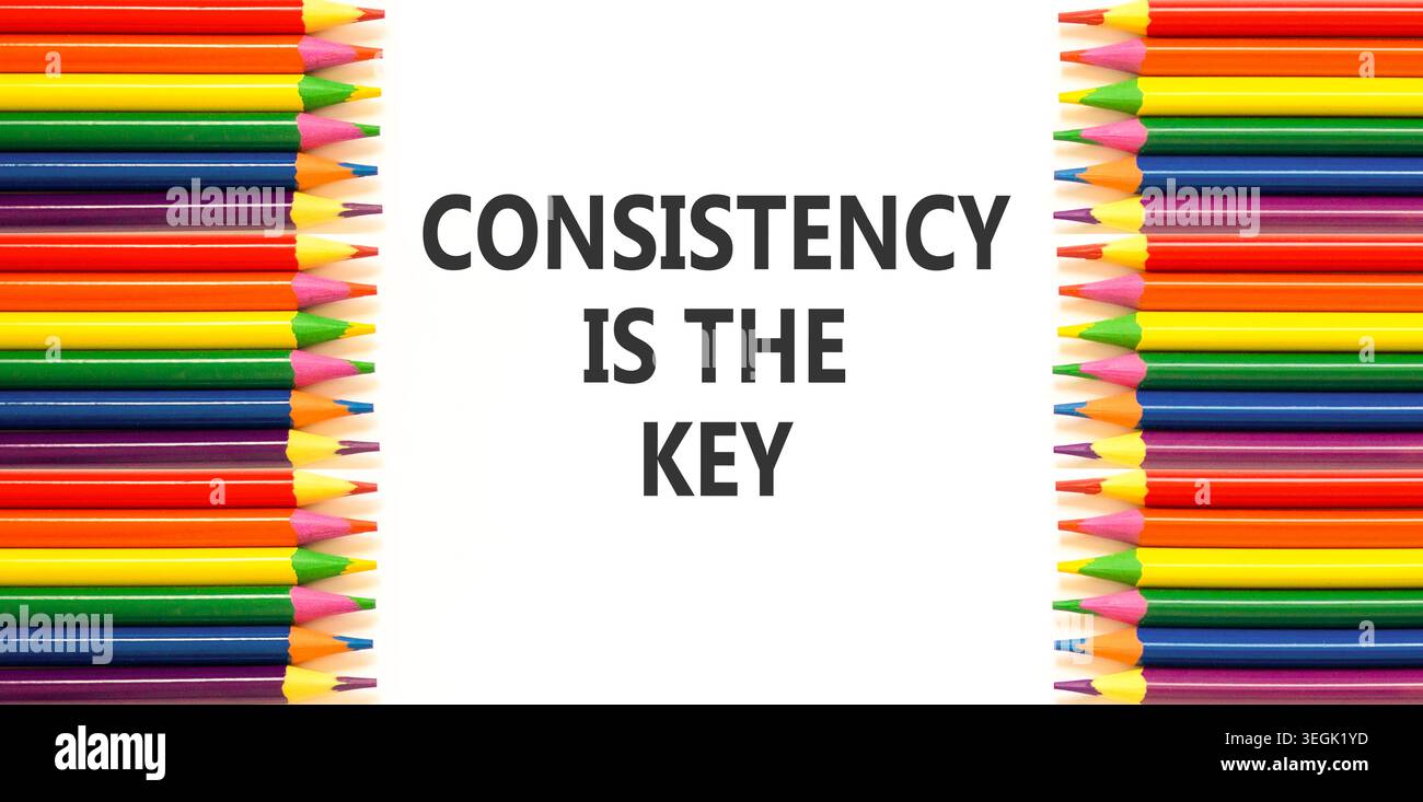 Consistency is the key symbol. Concept words Consistency is the key on ...