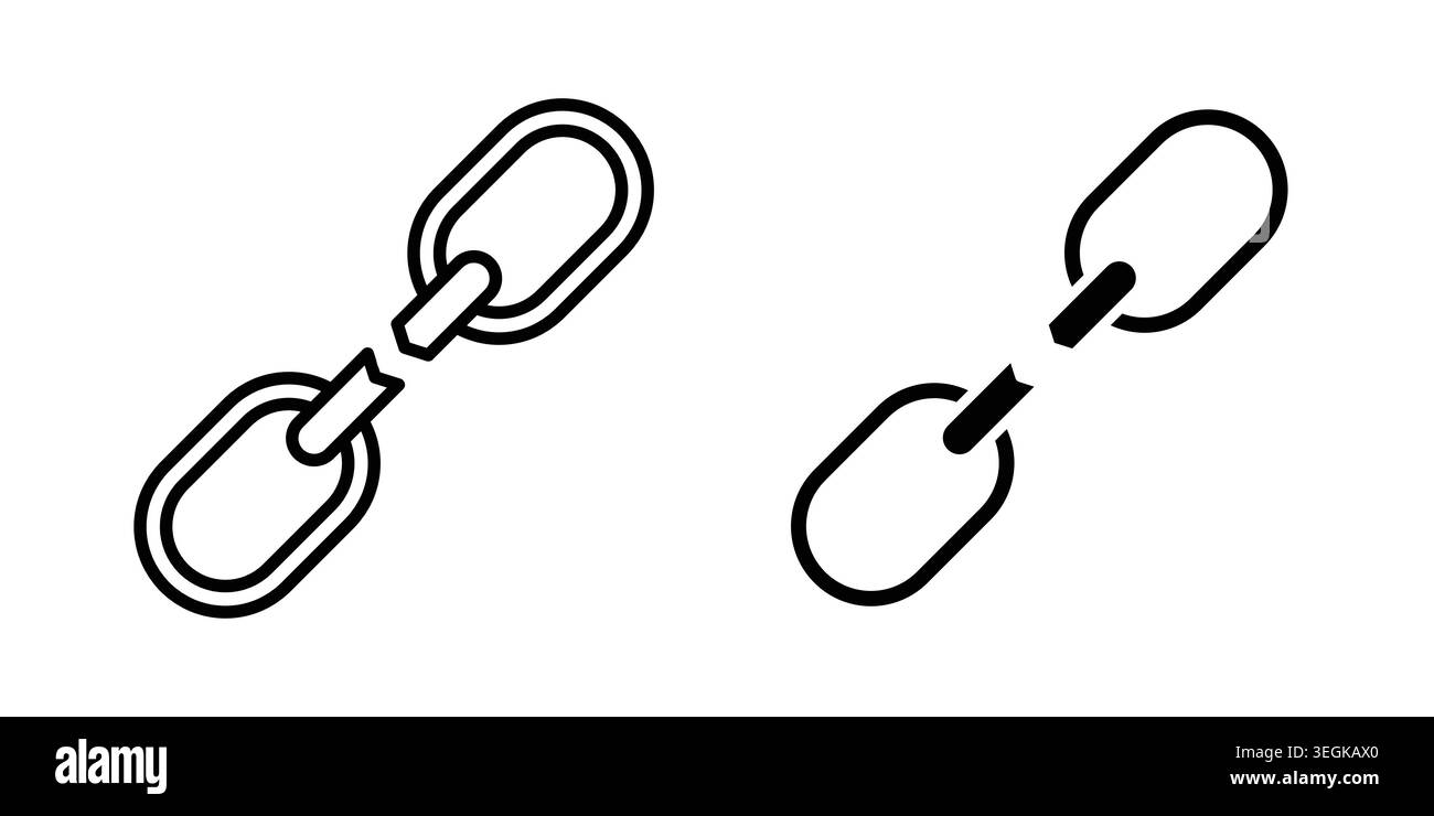 Weakness icon logo. Outline style icons with flat versions Stock Vector