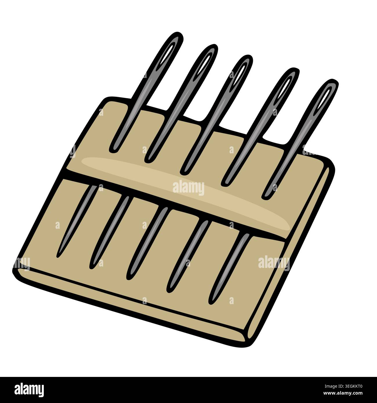 Sewing needles set vector illustration on white background Stock Vector