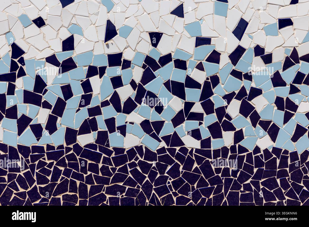 Abstract Water Mosaic Background Texture with Blue Fluid Patterns Stock Photo