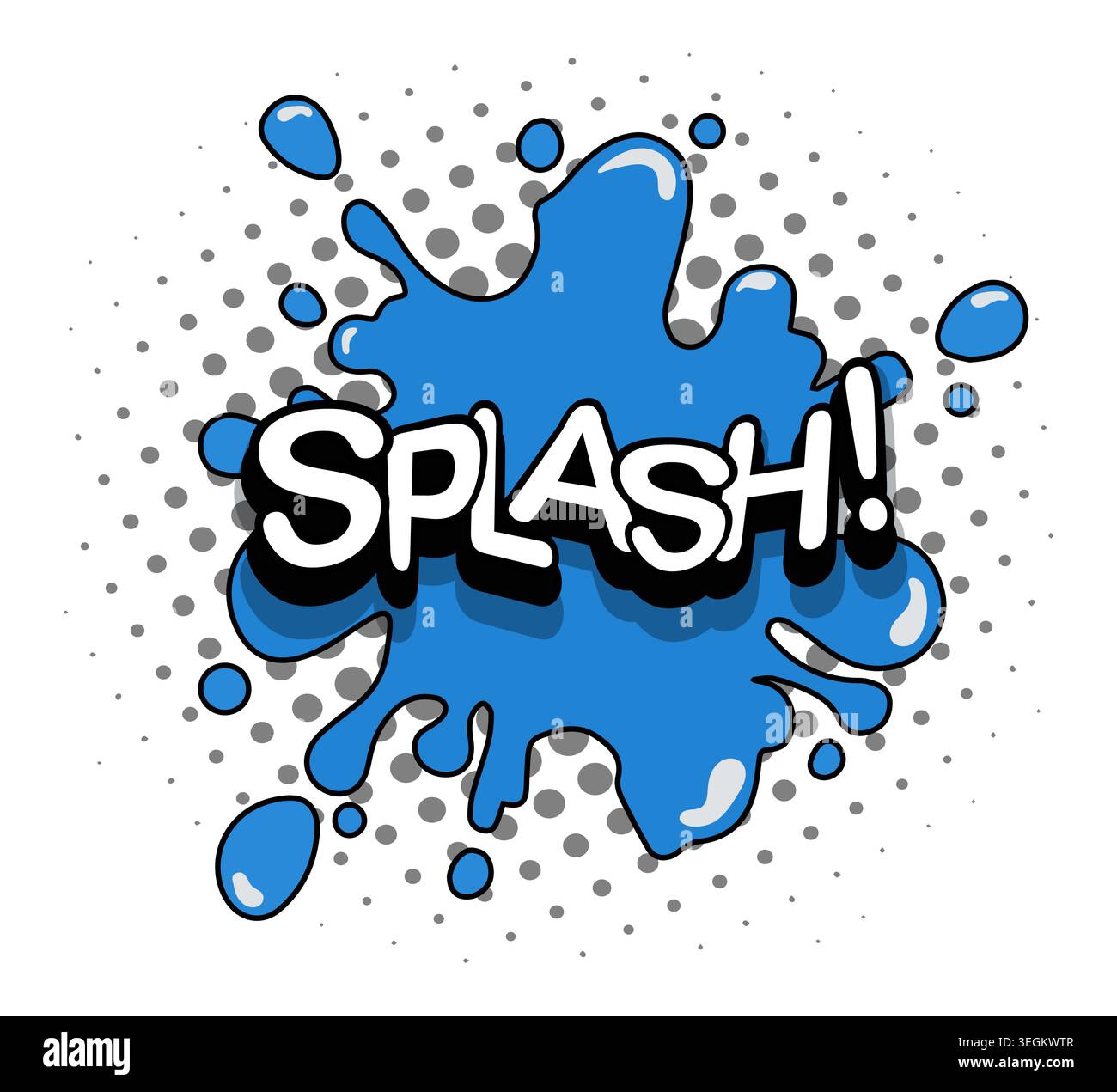 SPLASH comic book sign. Pop-art style. Vector design. Stock Vector