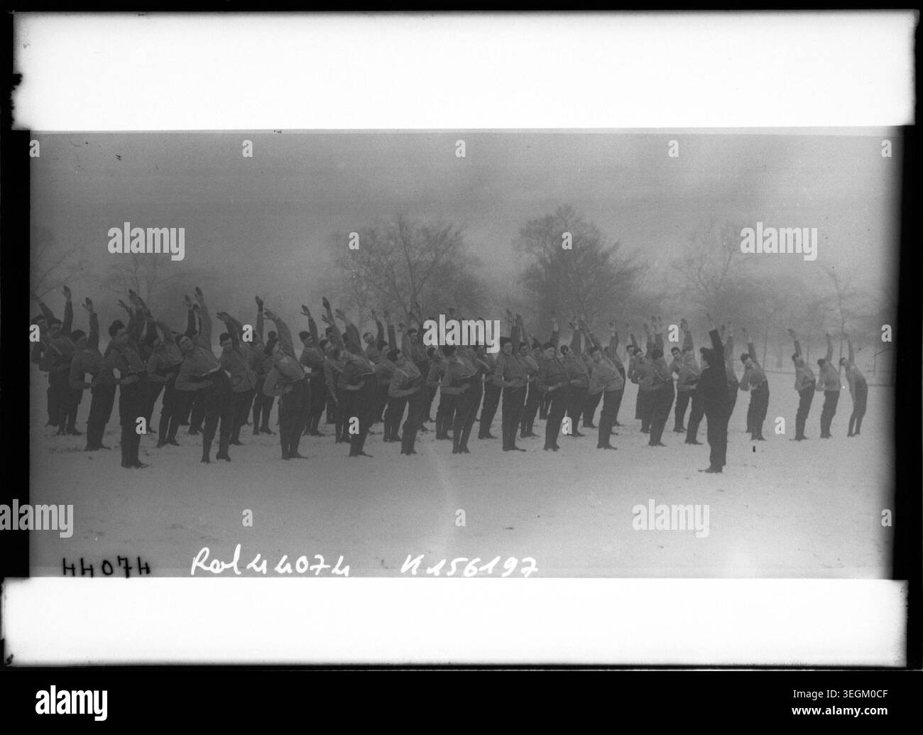 Uk Routine Army English soldiers perform military exercises in Hyde Park, London ...