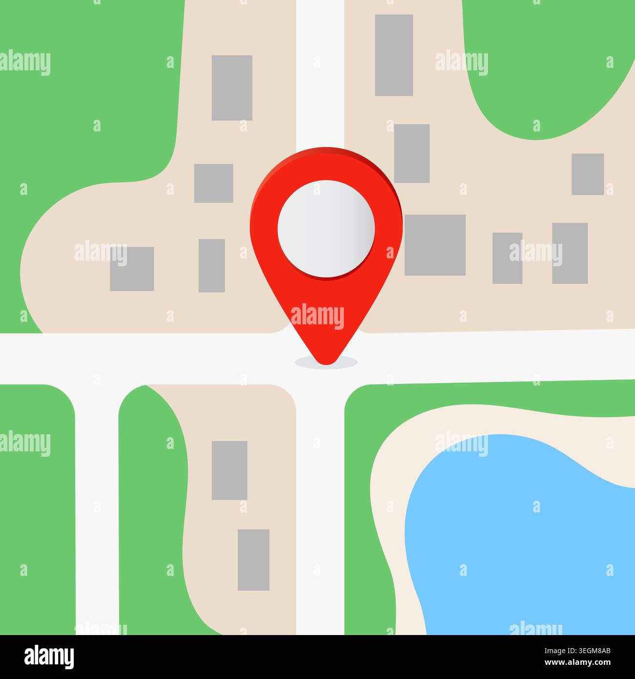 Map and pin location icon. Vector design. Stock Vector