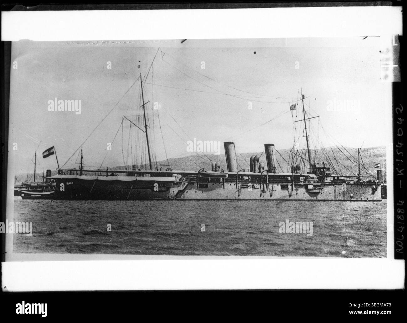 Austrian cruiser zenta destroyed antivari 1914 hi-res stock photography ...