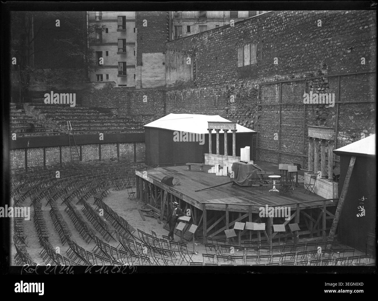 Amphitheater Paris Press photograph of the Arènes de Lutèce, Roman amphitheatre in Paris ...