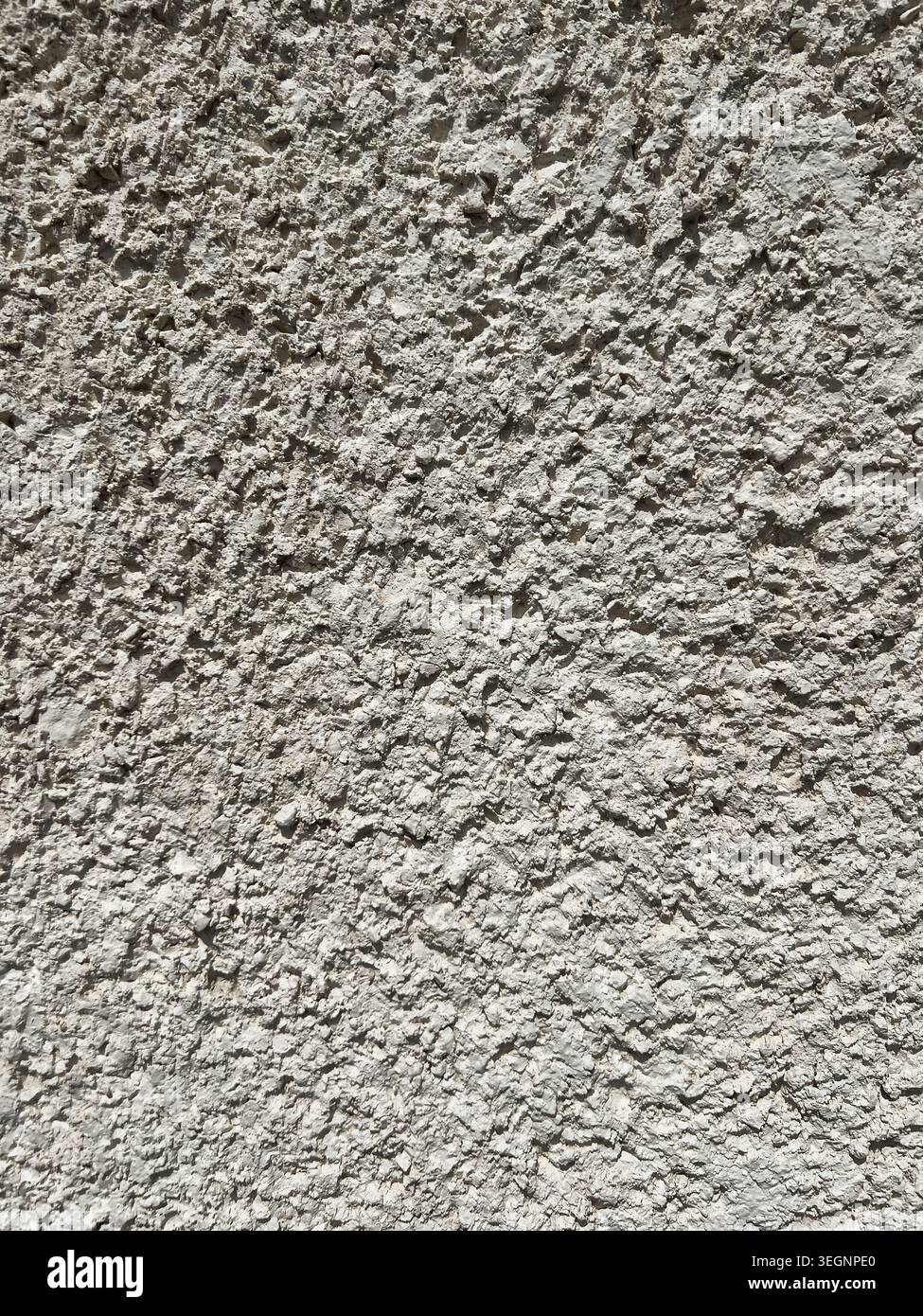 Light Gray Stucco Wall Texture Rough Plaster Background Stock Photo