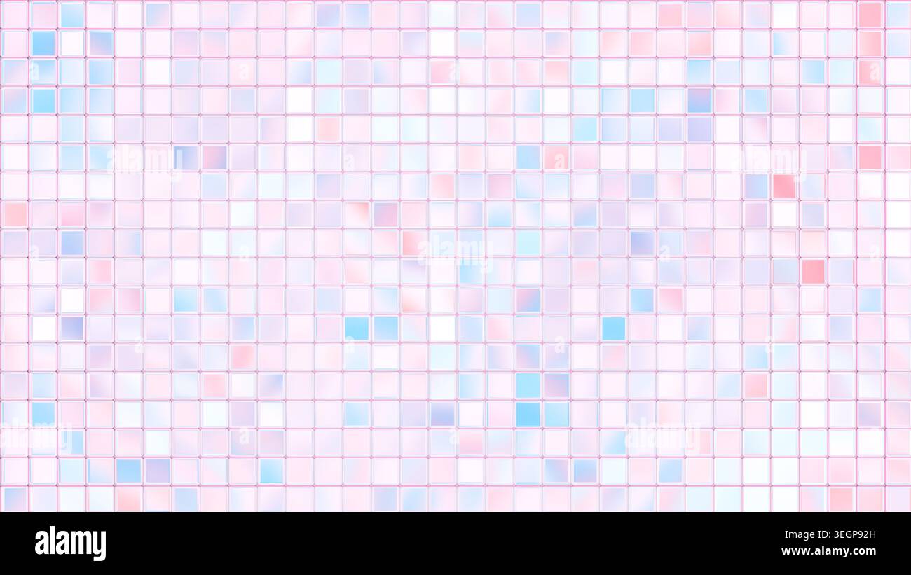 Square tiled glass abstract background. Pixel glass backdrop with ...
