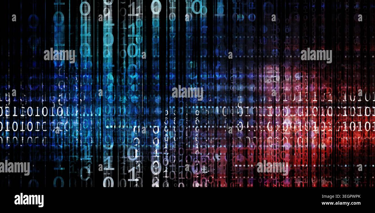 Complex Binary Arrays Building High-Tech Digital Structure For ...
