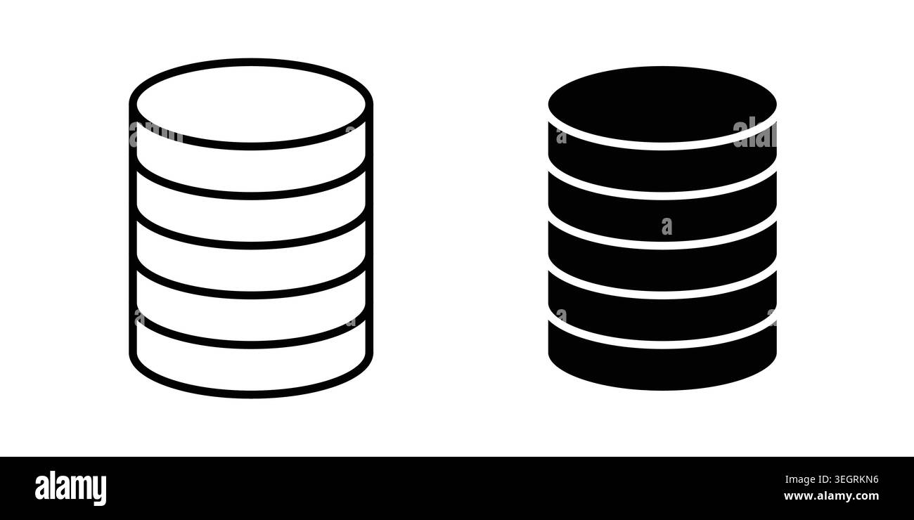 Database icon vector symbol graphics Stock Vector